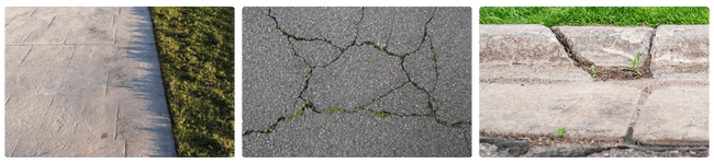 Expansion Cracks: Seasonal movement points that widen if not sealed before cold weather. 